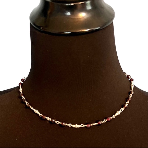 Silpada Jewelry Vintage Silpada Sterling Silver Faceted Red